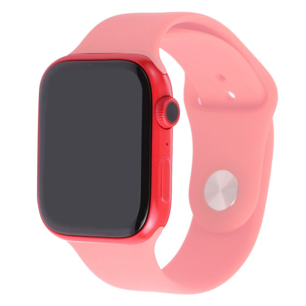 Black Screen Non-Working Fake Dummy Display Model - Apple Watch Series 7 41mm, - Photographing Watch-strap, No Watchband (Red)