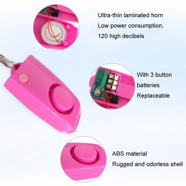 YY701 2 PCS Women Personal Safety Protection Alarm Emergency Alarm - The Elderly & Children(Pink)