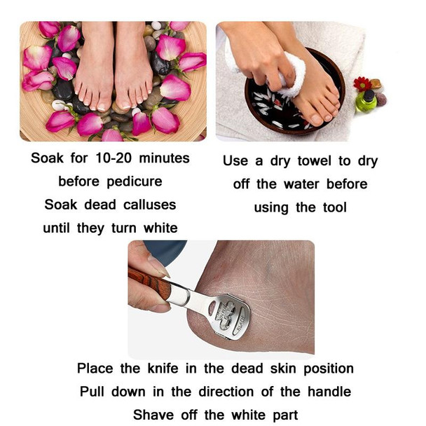 Pedicure Knife - Dead Skin Calluses Tool Set, Specification: Stainless Steel Iron Box