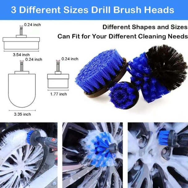 18 PCS / Set Electric Drill Cleaning Brush Water-Proof Gloves