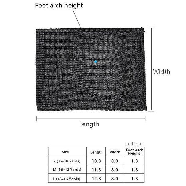 2 Pairs Flat Foot Bow Support Half Pad Elastic Bandage Foot Pad(Black S (35-38 Yard))