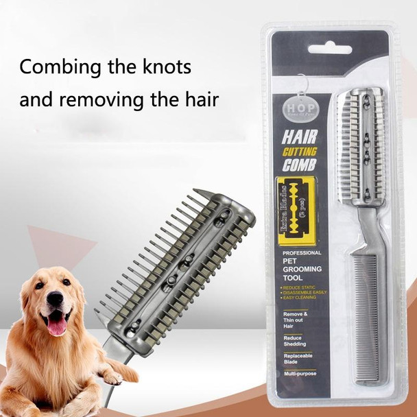 92502 2 PCS Pet Cleaning Dead Hair Hair Removal Knife Soft Hair Removal Comb