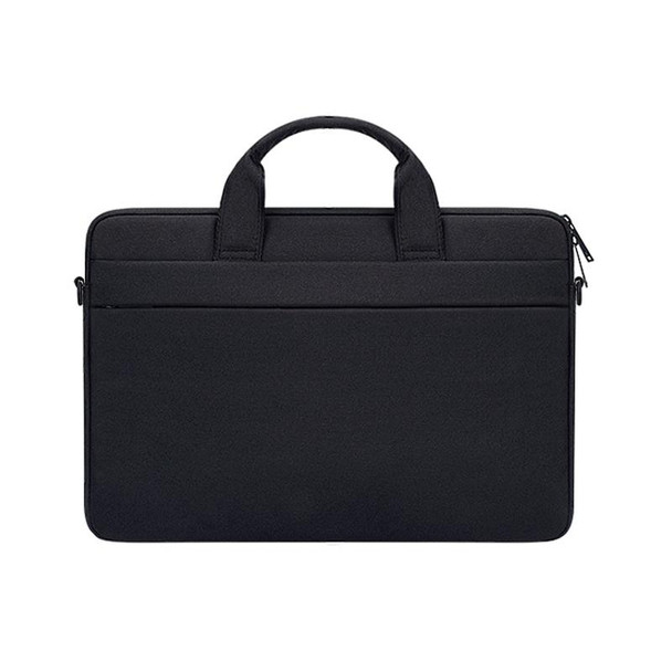 ST03S 14.1 inch Double Side Pockets Wearable Oxford Cloth Soft Handle Portable Laptop Tablet Bag(Black)