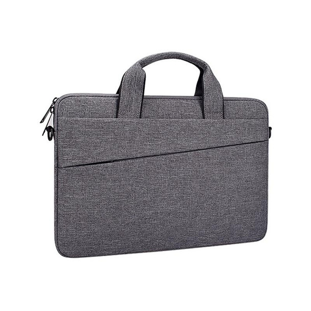 ST03S 13.3 inch Double Side Pockets Wearable Oxford Cloth Soft Handle Portable Laptop Tablet Bag(Deep Space Gray)