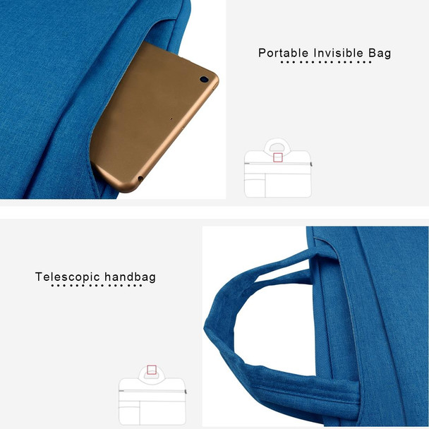 Universal Multiple Pockets Wearable Oxford Cloth Soft Portable Leisurely Handle Laptop Tablet Bag, - 13.3 inch and Below Macbook, Samsung, Lenovo, Sony, DELL Alienware, CHUWI, ASUS, HP (Blue)