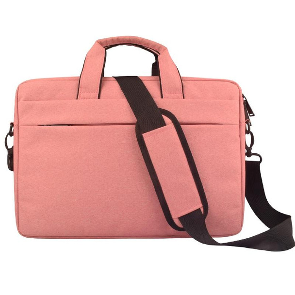 Breathable Wear-resistant Thin and Light Fashion Shoulder Handheld Zipper Laptop Bag with Shoulder Strap, - 14.0 inch and Below Macbook, Samsung, Lenovo, Sony, DELL Alienware, CHUWI, ASUS, HP (Pink)