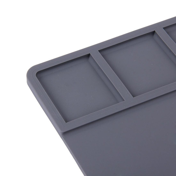 Maintenance Platform High Temperature Heat-resistant Repair Insulation Pad Silicone Mats, Size: 49.5cm x 34.7cm(Grey)