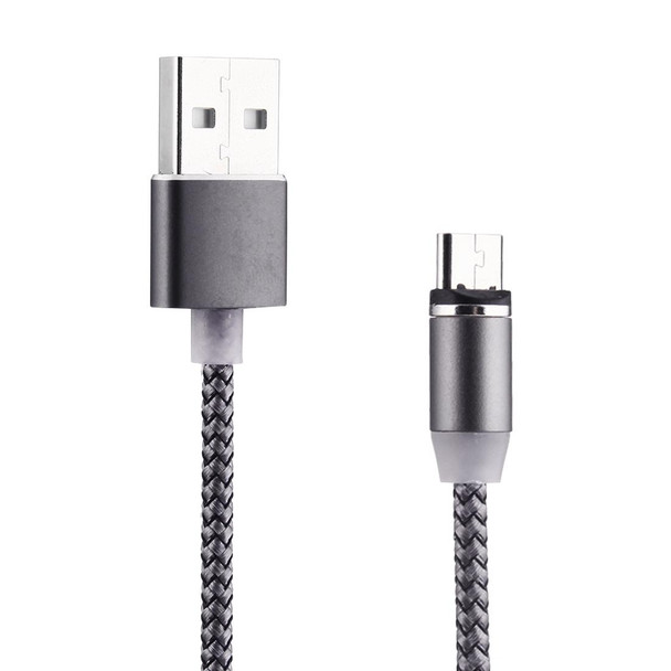 360 Degree Rotation 1m Weave Style Micro USB to USB 2.0 Strong Magnetic Charger Cable with LED Indicator for Samsung Galaxy S7 & S7 Edge / LG G4 / Huawei P8 / Xiaomi Mi4 and other Smartphones (Grey)