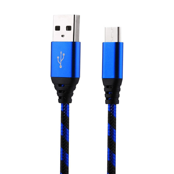 1m USB to USB-C / Type-C Nylon Weave Style Data Sync Charging Cable, for Galaxy S8 & S8 + / LG G6 / Huawei P10 & P10 Plus / Oneplus 5 and other Smartphones (Blue)