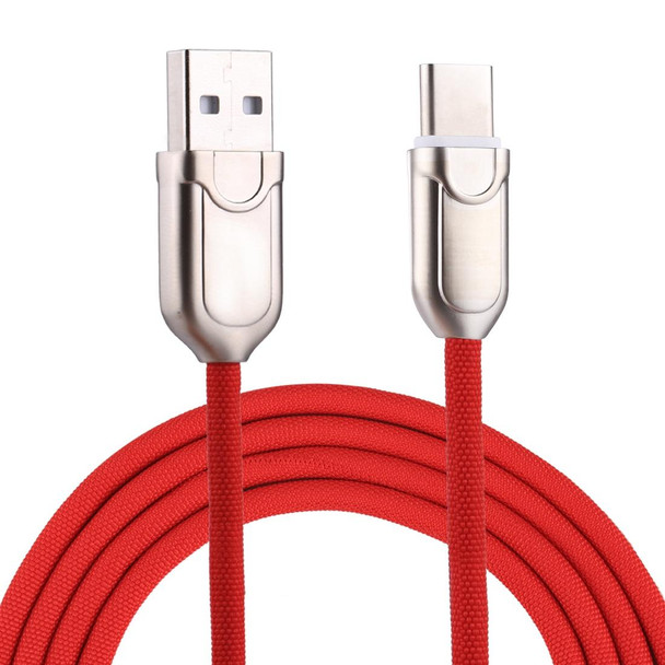 1m 2A USB-C / Type-C to USB 2.0 Data Sync Quick Charger Cable, for Galaxy S8 & S8 + / LG G6 / Huawei P10 & P10 Plus / Oneplus 5 and other Smartphones (Red)