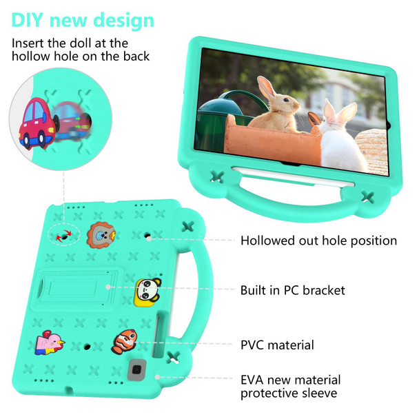 Samsung Galaxy Tab A7 Lite 8.7 2021 T220/T225 Handle Kickstand Children EVA Shockproof Tablet Case(Mint Green)