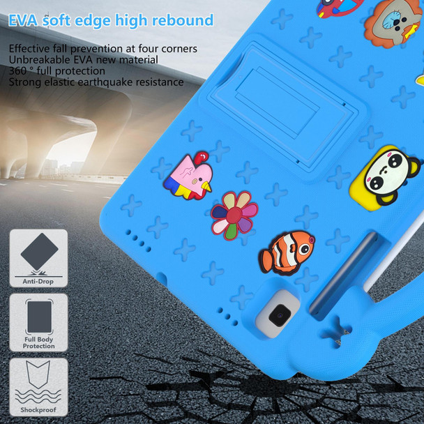 Samsung Galaxy Tab S6 Lite 10.4 2020/2022 Handle Kickstand Children EVA Shockproof Tablet Case(Sky Blue)