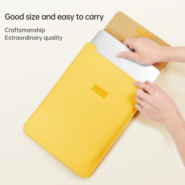 4 in 1 Lightweight and Portable Leatherette Computer Bag, Size:11/12 inches(Yellow)