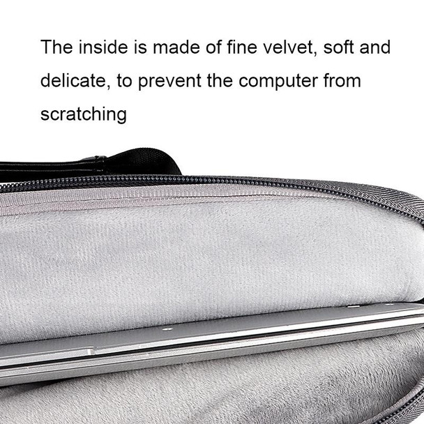 DJ04 Hidden Handle Waterproof Laptop Bag, Size: 14.1-15.4 inches(Grey)