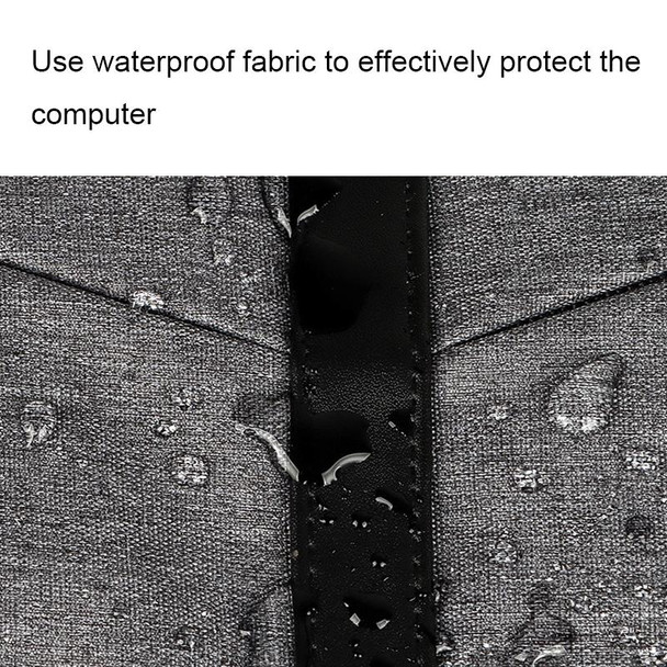 DJ04 Hidden Handle Waterproof Laptop Bag, Size: 14.1-15.4 inches(Grey)