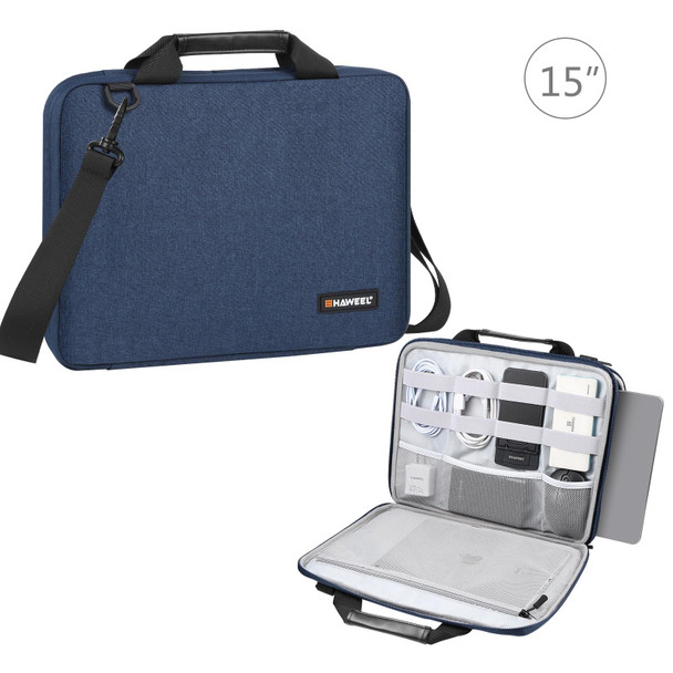 HAWEEL 15.0 inch -16.0 inch Briefcase Crossbody Laptop Bag - Macbook, Lenovo Thinkpad, ASUS, HP(Navy Blue)