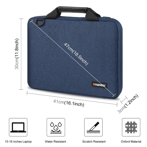 HAWEEL 15.0 inch -16.0 inch Briefcase Crossbody Laptop Bag - Macbook, Lenovo Thinkpad, ASUS, HP(Navy Blue)