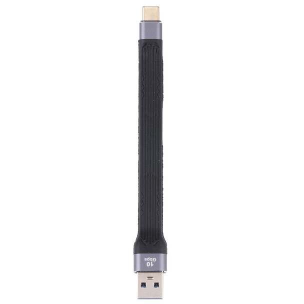 10Gbps USB-C / Type-C Male to USB Male Soft Flat Data Transmission Fast Charging Cable