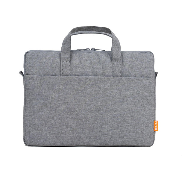 POFOKO A530 Series Portable Laptop Bag with Small Bag & Removable Strap, Size:14-15.4 inch(Light Gray)