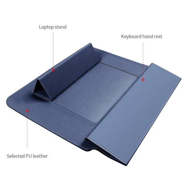 4 in 1 Universal Laptop Holder PU Waterproof Protection Wrist Laptop Bag, Size: 17 inch(Black)