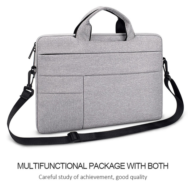 ND05SDJ Oxford Cloth + Nylon Laptop Portable Shoulder Bag, Size:15.6 inch(Deep Space Gray)