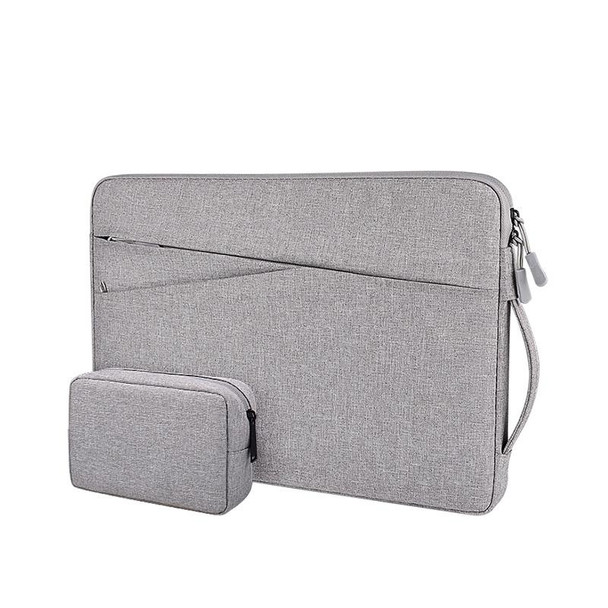 ND01DS Polyester Notebook Laptop Liner Bag with Small Bag, Size:13.3 inch(Deep Space Gray)