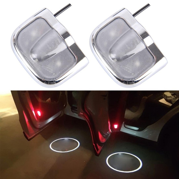 2 PCS LED Car Door Welcome Logo Car Brand Shadow Light Laser Projector Lamp for Benz(Silver)