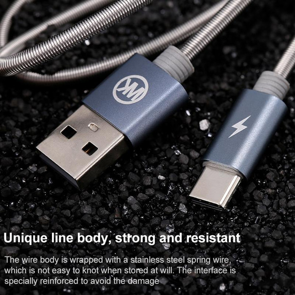 WK WDC-013a 2.4A Type-C / USB-C Kingkong Fast Charging Data Cable, Length: 1m(Rose Gold)