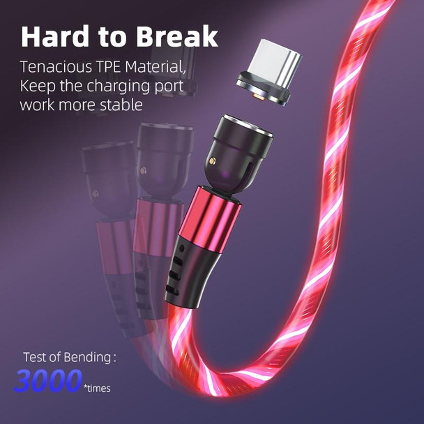 2.4A USB to Micro USB 540 Degree Bendable Streamer Magnetic Data Cable, Cable Length: 1m (Red)