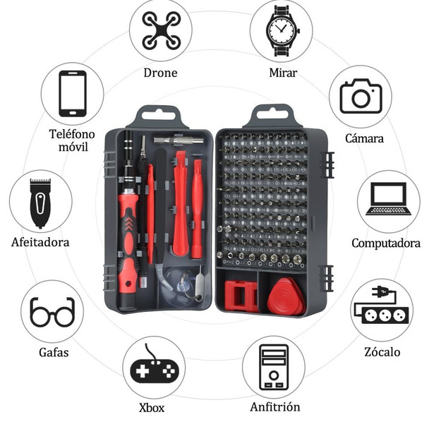 115 in 1 Precision Screw Driver Mobile Phone Computer Disassembly Maintenance Tool Set(Black)