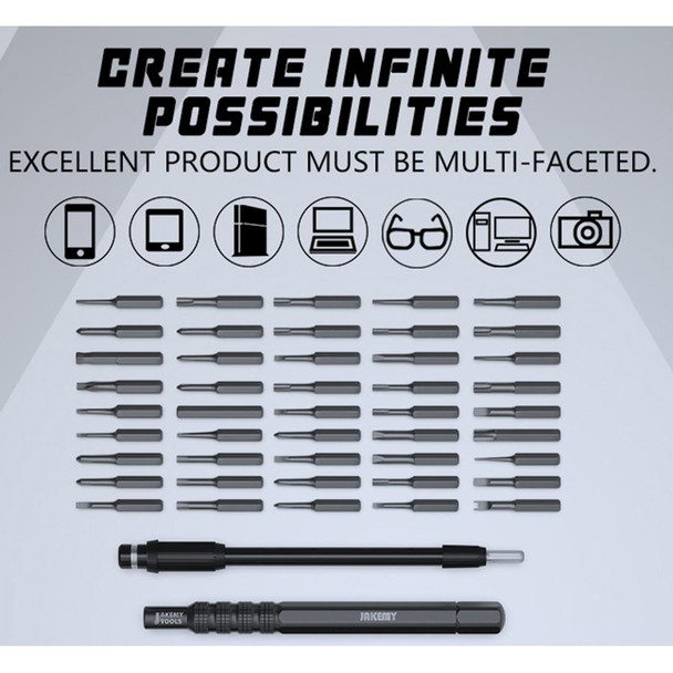 JAKEMY JM-8175 50 in 1 Double-sided Outer Box Multifunctional and Precision Screwdriver Tool Set