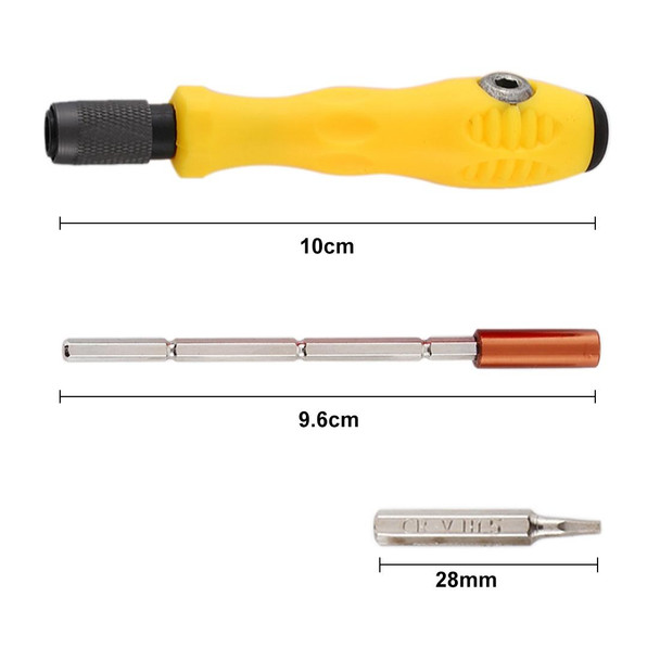 32-in-1 CRV Steel Mobile Phone Disassembly Repair Tool Multi-function Combination Screwdriver Set(Yellow)