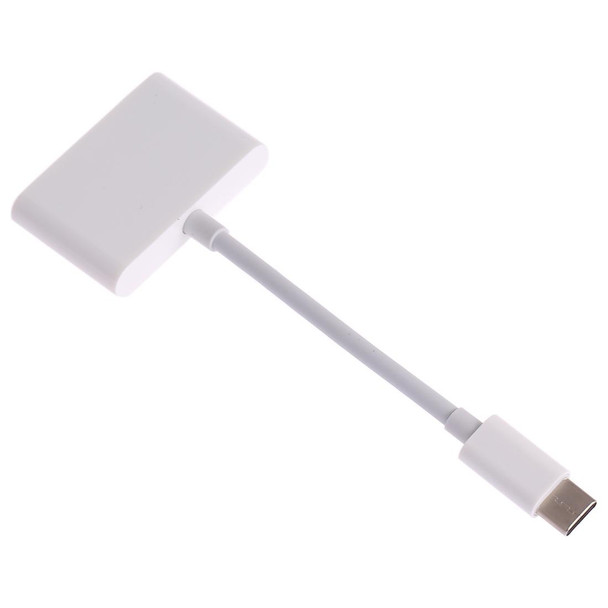 3 in 1 USB-C + 3.5mm + 3.5mm to USB-C Digital Charge Audio Adapter (White)