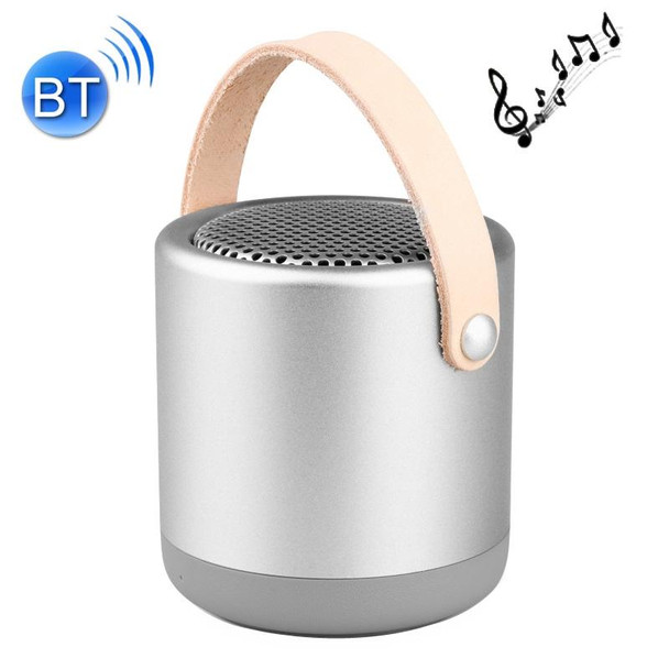 A056  Portable Outdoor Metal Bluetooth V4.1 Speaker with Mic, Support Hands-free & AUX Line In (Silver)