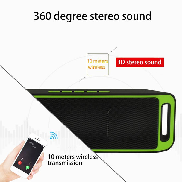 SC208 Multifunctional Card Music Playback Bluetooth Speaker, Support Handfree Call & TF Card & U-disk & AUX Audio & FM Function(Blue)