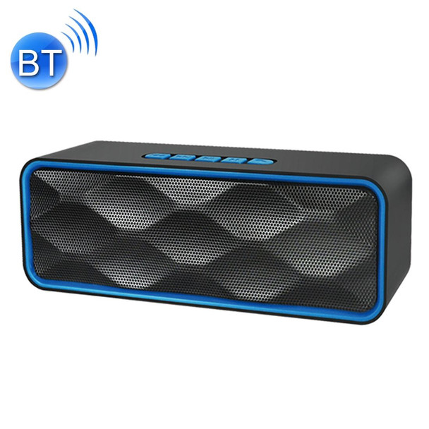 SC211 Multifunctional Card Music Playback Bluetooth Speaker, Support Handfree Call & TF Card & U-disk & AUX Audio & FM Function(Blue)