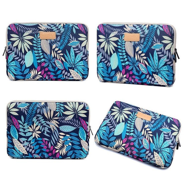 Lisen 13 inch Sleeve Case Colorful Leaves Zipper Briefcase Carrying Bag for Macbook, Samsung, Lenovo, Sony, DELL Alienware, CHUWI, ASUS, HP, 13 inch and Below Laptops(Blue)