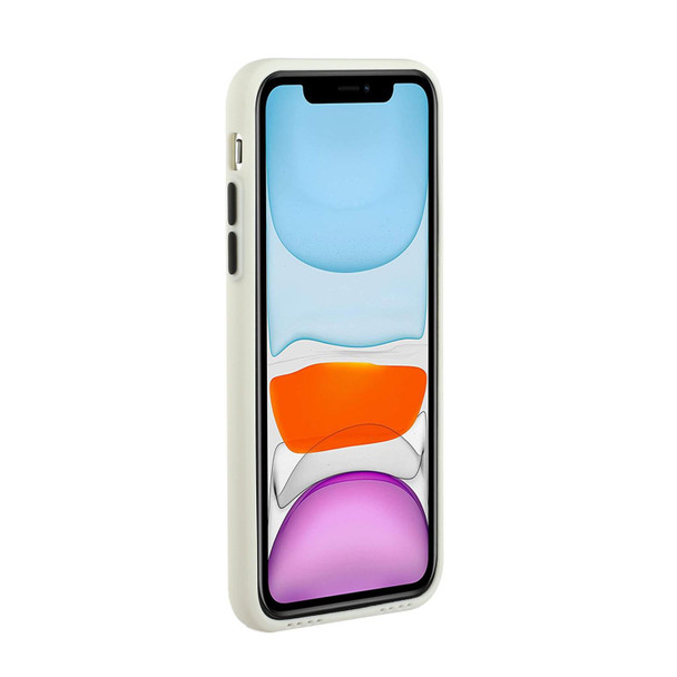 Card Slot Design Shockproof TPU Protective Case - iPhone 12 Pro Max(White)