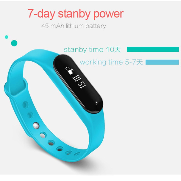 CHIGU C6 0.69 inch OLED Display Bluetooth Smart Bracelet, Support Heart Rate Monitor / Pedometer / Calls Remind / Sleep Monitor / Sedentary Reminder / Alarm / Anti-lost, Compatible with Android and iOS Phones (Blue)