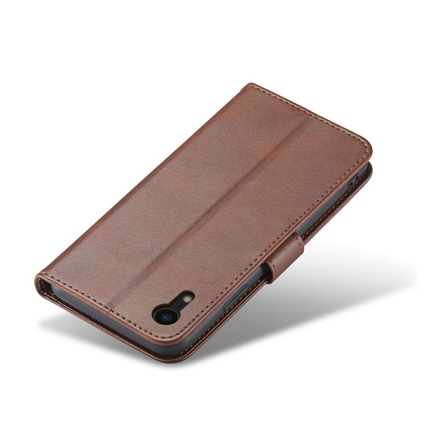 Calf Texture Buckle Horizontal Flip Leatherette Case with Holder & Card Slots & Wallet - iPhone XR(Brown)