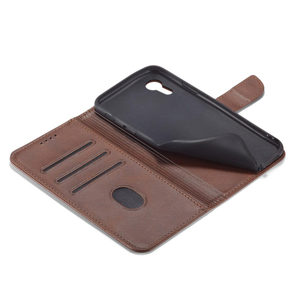 Calf Texture Buckle Horizontal Flip Leatherette Case with Holder & Card Slots & Wallet - iPhone XR(Brown)