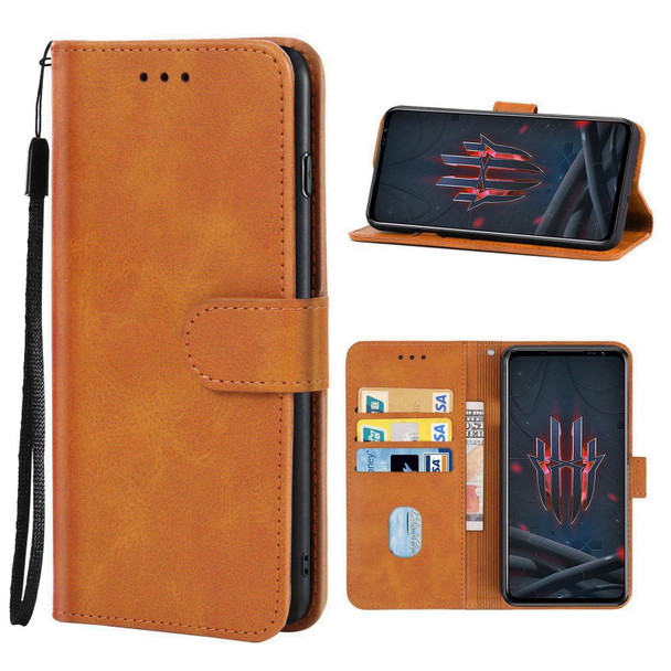 Leather Phone Case - ZTE nubia Red Magic 6s(Brown)