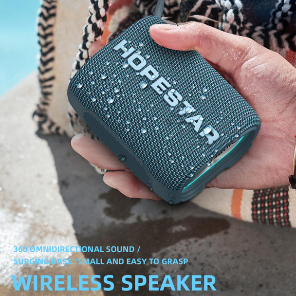 HOPESTAR H54 RGB Light TWS Waterproof Wireless Bluetooth Speaker(Blue)