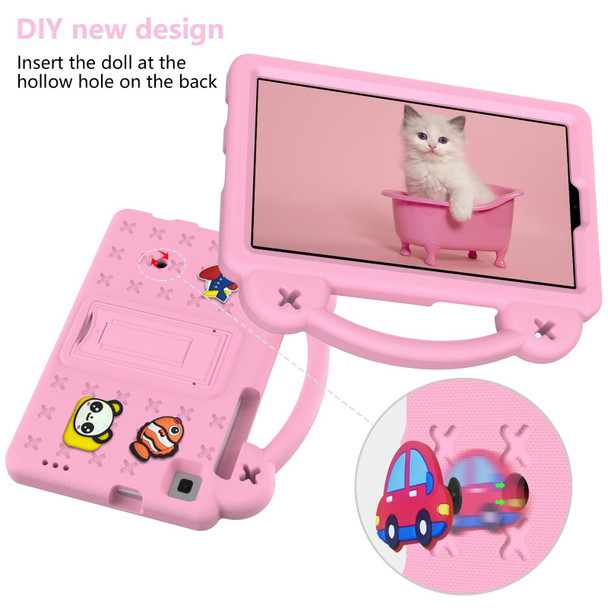 Huawei MediaPad M3 Lite 8.0 Handle Kickstand Children EVA Shockproof Tablet Case(Pink)