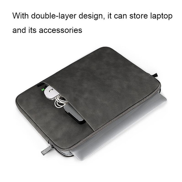 ND01DZ Double Layer Waterproof Laptop Liner Bag, Size: 13.3 inches(Dark Gray)