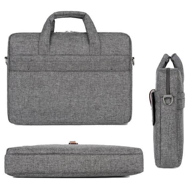 Multifunctional Wear-resistant Shoulder Handheld Laptop Bag, Size: 13 - 13.3 inch(Gray)