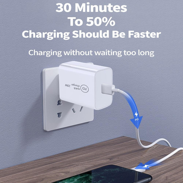 SDC-20W PD 20W Single USB-C / Type-C Interface Travel Charger EU Plug