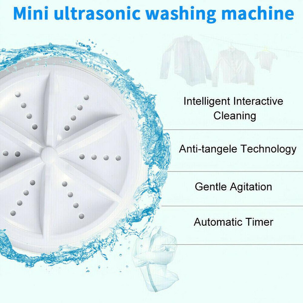 Ultrasonic Turbine Mini Washing Machine