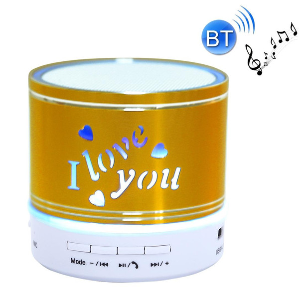 A9L Mini Portable Bluetooth Stereo Speaker with RGB LED Light, Built-in MIC, Support Hands-free Calls & TF Card & AUX(Yellow)