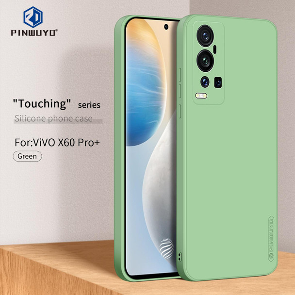 vivo X60 Pro+ PINWUYO Touching Series Liquid Silicone TPU Shockproof Case(Green)